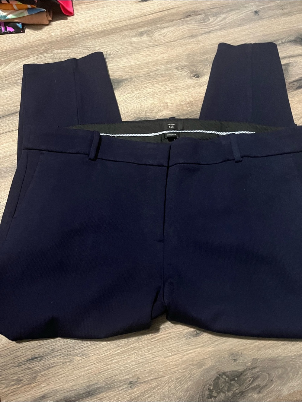 J. Crew Navy Tailored Women's Trousers - Plus Size 22, Cameron Style 22.5 Waist